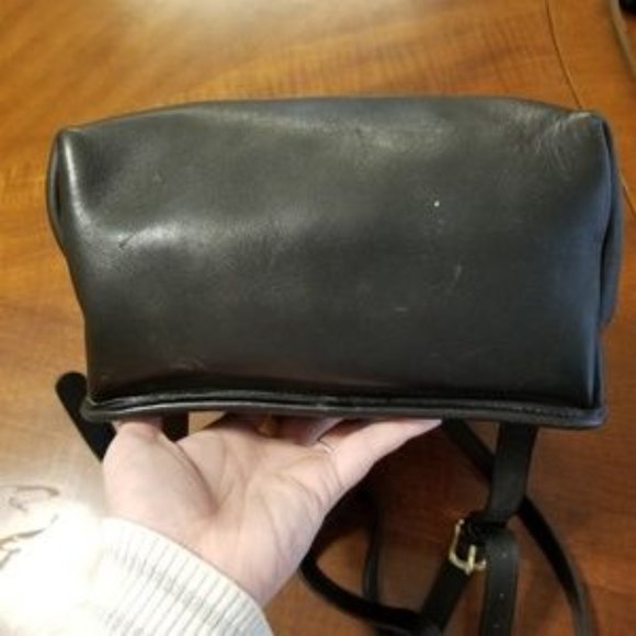 Vintage Coach black leather purse backpack #9791 main image 4
